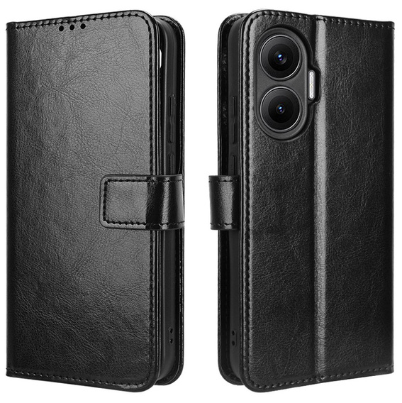 Crazy Horse Wallet flip caz pentru Xiaomi Poco F7 5G