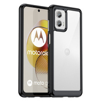 Huse pentru Motorola Moto G73 5G, Fusion Hybrid, transparent / negru