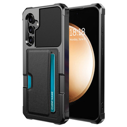 Husa pentru Samsung Galaxy A55 5G, Card Holder Kickstand, negru