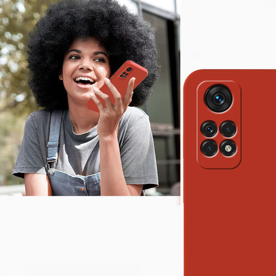 Husa pentru Xiaomi Redmi Note 11 Pro 4G, Silicone Lite, roșu