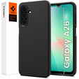 Carcasa Spigen pentru Samsung Galaxy A26 5G, Liquid Air, negru + 9H Tempered Glass