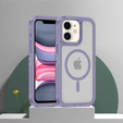 Carcasă cu ramă pentru iPhone 11, pentru MagSafe, transparent / violet