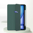 Husă pentru iPad Air 13" 2025/2024 (7/6 gen.), Smartcase Hybrid, cu spațiu pentru stylus, verde