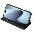 Husă Dux Ducis pentru iPhone 17 Pro Max, Skin Pro, cu clapetă, cu slot pentru carduri, negru