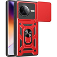 Husă blindată pentru Xiaomi Poco F7 Ultra, CamShield Slide, roșu