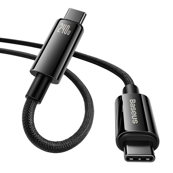Baseus Cablu USB-C la USB-C de 240 W cu tehnologie Power Delivery pentru dispozitive cu conector USB-C