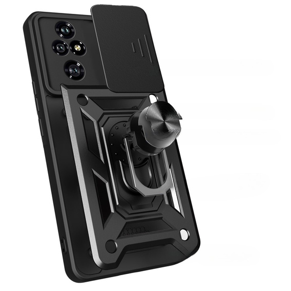 Husă blindată pentru Honor 200 Pro 5G, CamShield Slide, negru