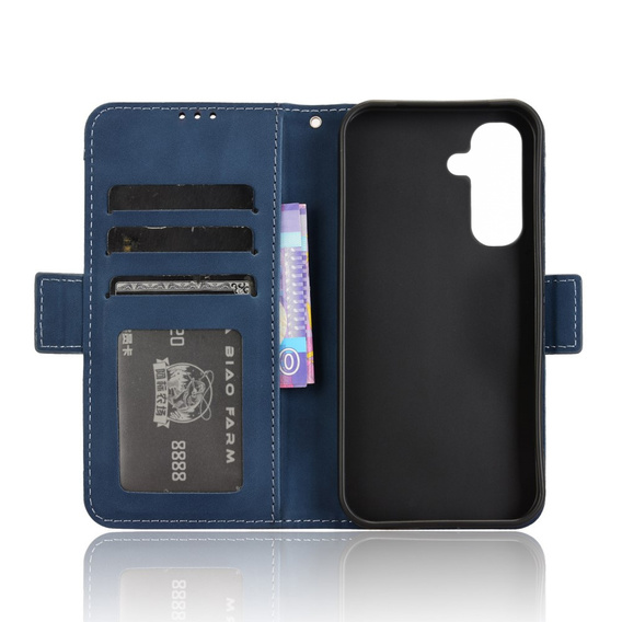 Carcasă cu clapetă pentru Oppo Reno 14F, slot pentru carduri, portofel, negru