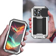 Husă pentru iPhone 15 Pro Max, R-JUST CamShield Slide, armată, de argint / negru
