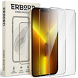 2x sticlă călită pentru iPhone 13/13 Pro, ERBORD 9H Hard Glass pe ecran
