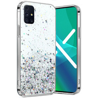 Huse pentru Samsung Galaxy M31s, Glittery, transparentă