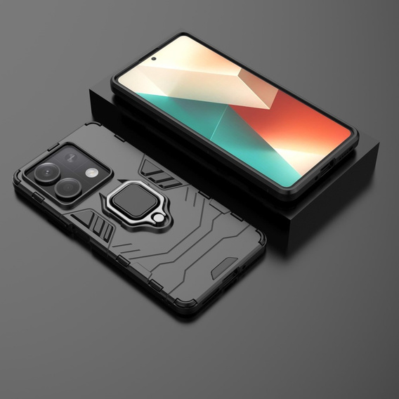 Huse pentru Xiaomi Redmi Note 13 5G, Kickstand Ring, negru