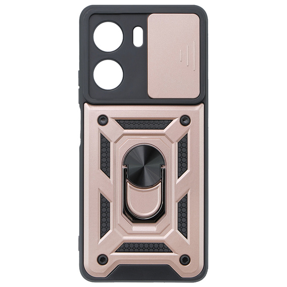 Husă blindată pentru Xiaomi Redmi 13C / Poco C65, CamShield Slide, roz rose gold