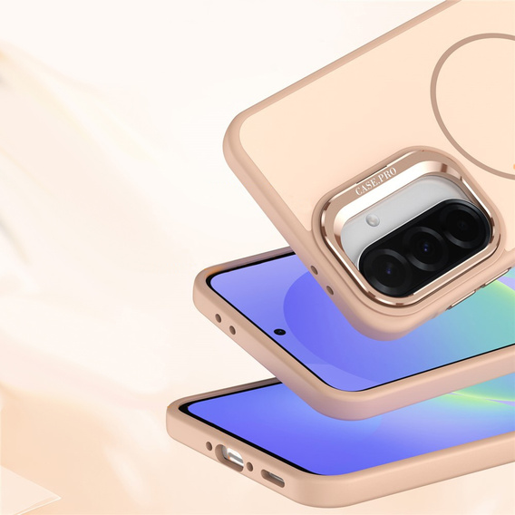 Husă tactilă cu suport MagSafe pentru Samsung Galaxy A57 5G, auriu deșert