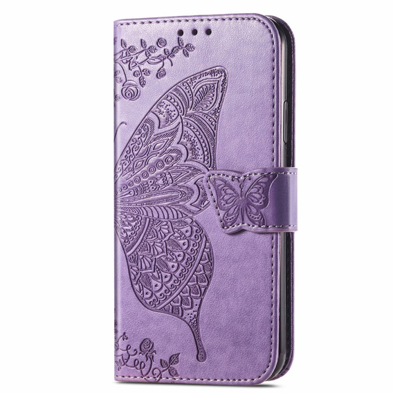 Cu clapetă pentru Oppo Reno 12FS / 12F, Butterfly, violet