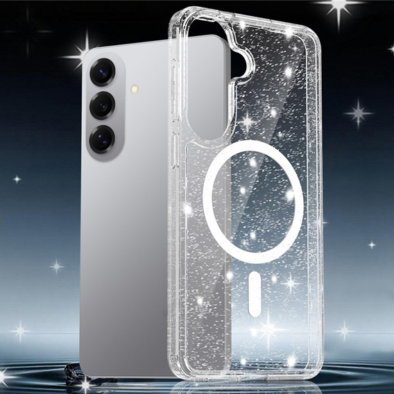 Husă strălucitoare, pentru MagSafe pentru Samsung Galaxy S26 Plus, transparentă
