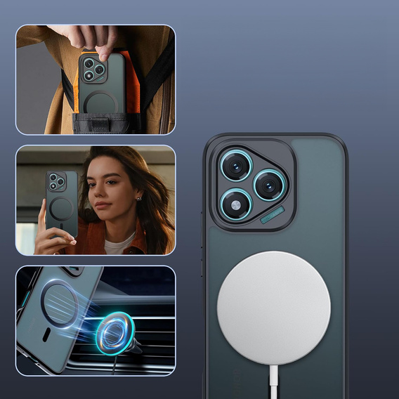 Husă pentru Honor 400 Lite, pentru MagSafe, ERBORD Matt Case, negru