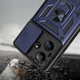 Husă blindată pentru Realme GT 7 / 7T, CamShield Slide, albastru