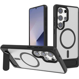 Husă pentru Samsung Galaxy S25 Ultra, Kickstand Matt Case, pentru MagSafe, negru