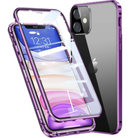 Husa pentru iPhone 11, Magnetic Dual Glass, violet