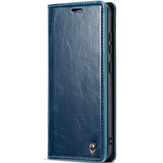 Carcasă flip CASEME pentru Samsung Galaxy A52/A52s, Waxy Textured, albastru