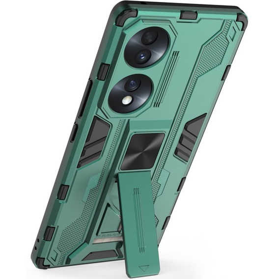 Huse pentru Honor 70 5G, Military kickstand, verde