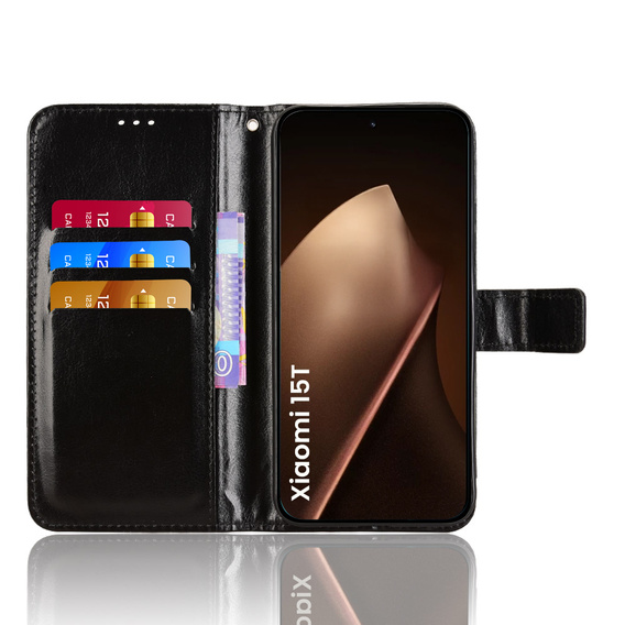 Crazy Horse Wallet flap caz pentru Xiaomi 15T