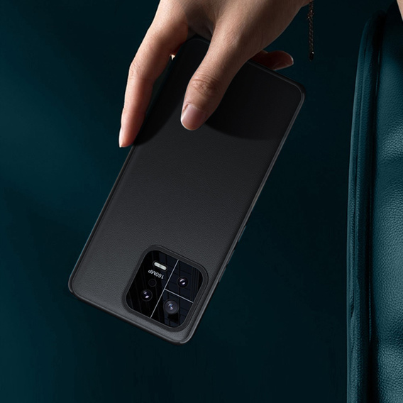 Husă din piele pentru Xiaomi 13, leather hybrid, negru