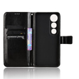 Cu clapetă pentru Vivo V50 Lite 4G / 5G, Crazy Horse Wallet, negru