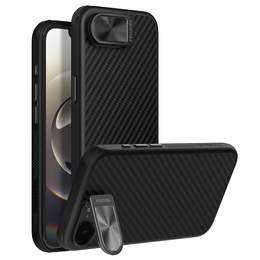 Carcasă pentru iPhone 16e, carcasă blindată Nillkin, Carboprof Case, pentru Magsafe, negru