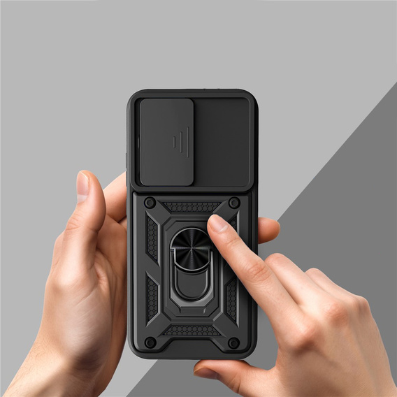 Husă blindată CamShield Slide cu capac pentru cameră și inel pentru Oppo A6 Pro 5G