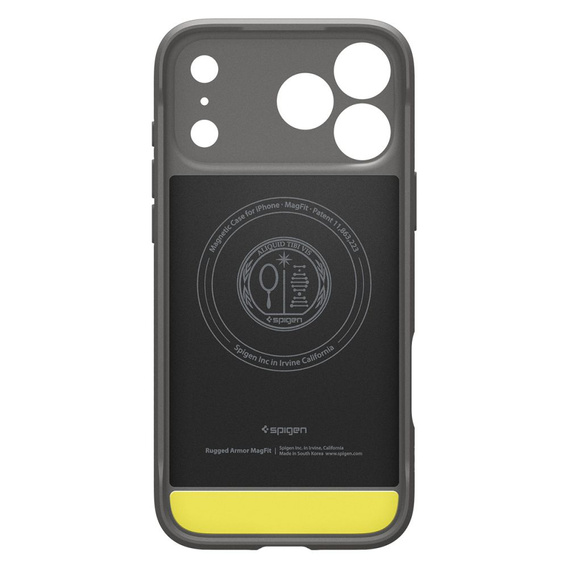 Carcasă Spigen Rugged Armor MagSafe pentru iPhone 17 Pro Max, gri