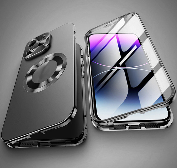 Husă pentru iPhone 13 Pro Max, Dual Glass, pentru Magsafe, negru