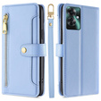 Cu clapetă pentru Oppo Reno 11F 5G, Wallet Zipper Pocket, albastru