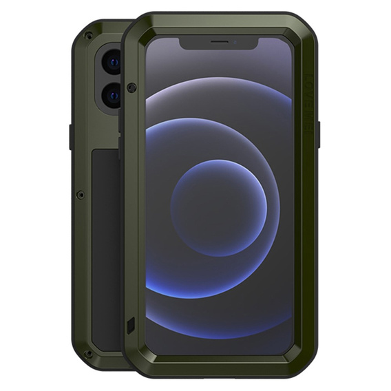 Love Mei Huse pentru iPhone 12 Mini, armored with glass, verde