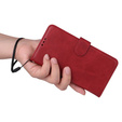 Cu clapetă pentru Samsung Galaxy A54 5G, Leather Wallet, roșu