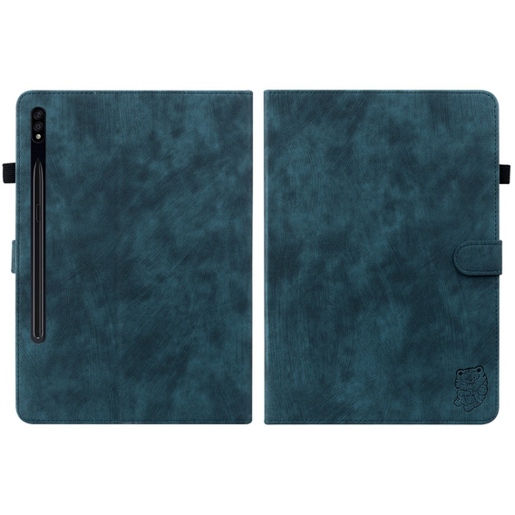 Huse pentru Samsung Galaxy Tab S9, Wallet Pen Slot, albastru