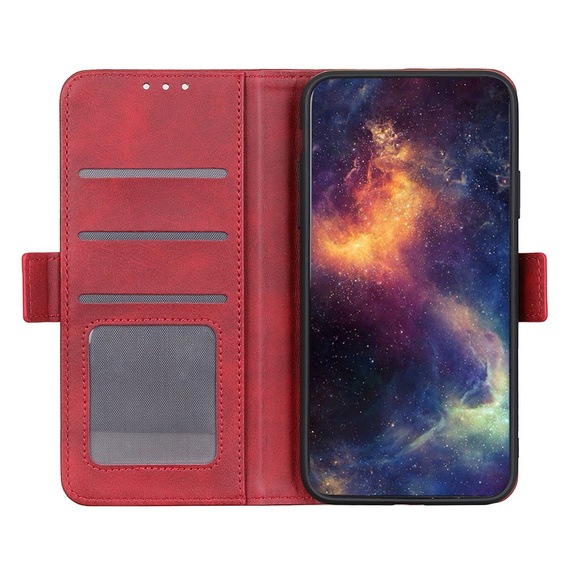 Cu clapetă pentru Motorola Moto E13, Wallet, roșu