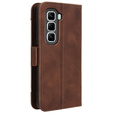 Cu clapetă pentru Infinix Hot 50 Pro+ 4G, Card Slot, maro
