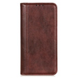 Huse pentru Samsung Galaxy A56, Wallet Litchi Leather, maro