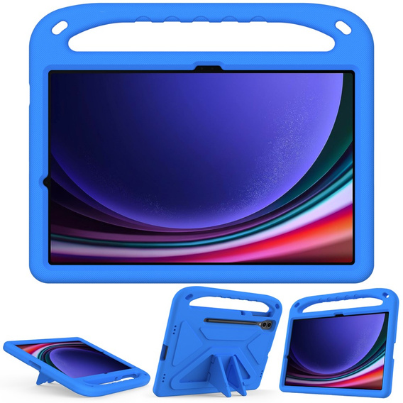 Husa pentru copii pentru Samsung Galaxy Tab S9 FE+, Husa pentru copii cu mâner, albastru