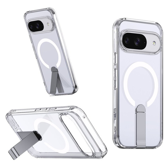 Husă Fusion Hybrid pentru Google Pixel 10 / 10 Pro, pentru MagSafe, cu suport, transparentă
