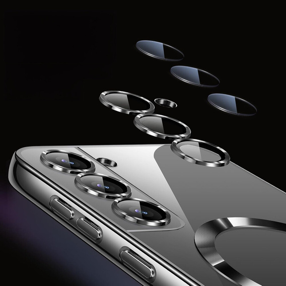 Husă pentru Samsung Galaxy S22, Electro MagSafe, negru + Sticlă pentru ecran