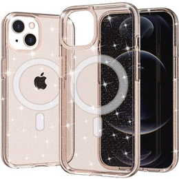 Husă pentru iPhone 14 Plus, Glittery, pentru MagSafe, de aur