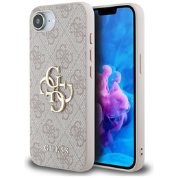 GUESS Huse pentru iPhone 16E, 4G Big Metal Logo, roz