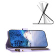 Cu clapetă pentru Xiaomi Redmi Note 13 Pro 4G / Xiaomi Redmi Note 14S / Xiaomi Poco M6 Pro 4G, Wallet Zipper Pocket, violet