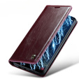 Carcasă flip CASEME pentru Samsung Galaxy S8, Waxy Textured, roșu