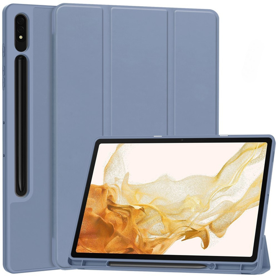 Husă pentru Samsung Galaxy Tab S10+ Plus, Smartcase cu spațiu pentru stylus, violet