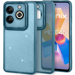 Huse pentru Infinix Hot 40i, Glittery Powder, albastru