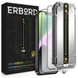 2x Sticlă temperată pentru iPhone 16e / 14 / 13 / 13 Pro, ERBORD Easy App Full Screen Protector